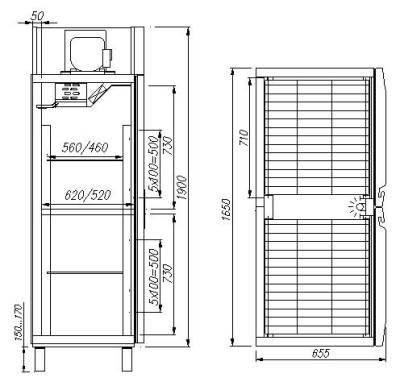 Шкаф комбинированный Carboma RF1120